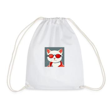 portrait of a modern cat - Sac de sport léger - blanc - Devant