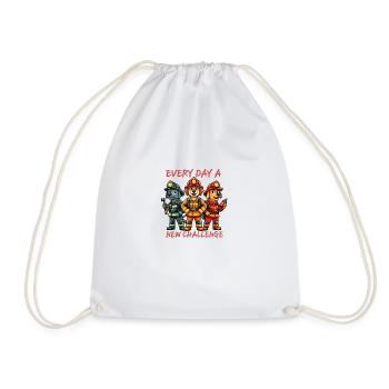 Fire Brigade Puppies - Drawstring Bag - white - Front