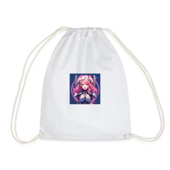 Meccha Anime Fille Rose - Sac de sport léger - blanc - Devant