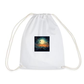 Solar System, Multiverse, Universe - Drawstring Bag - white - Front