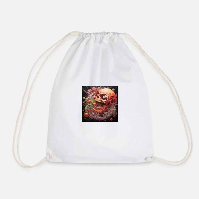 Happiiiiiiiiii - Drawstring Bag - white