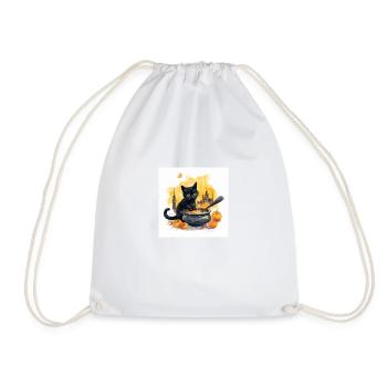 Halloween Potion Cat - Drawstring Bag - white - Front