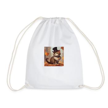 Chapeau de Thanksgiving chat - Sac de sport léger - blanc - Devant