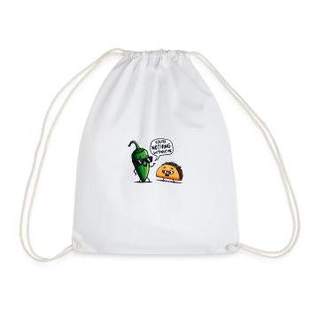 Jalapeño taco - Drawstring Bag - white - Front