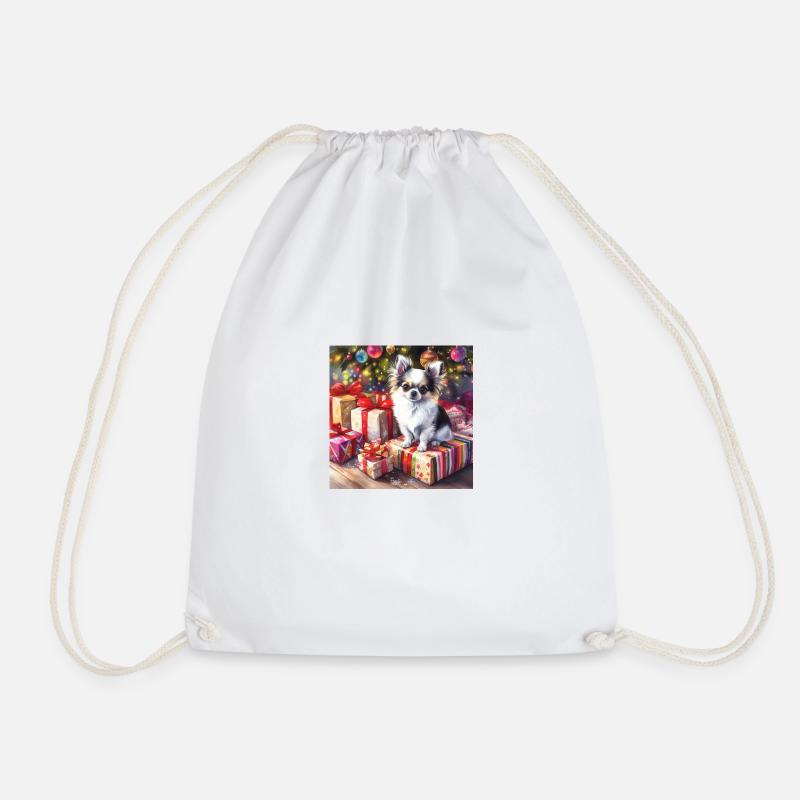Chihuahua Christmas - Turnbeutel - Weiß