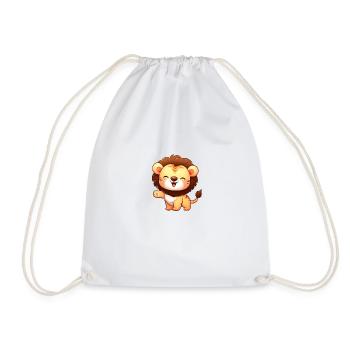 Lion heureux - Sac de sport léger - blanc - Devant