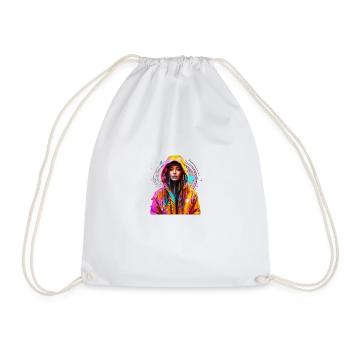 Femme futuriste - Sac de sport léger - blanc - Devant