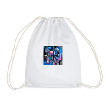Neon Future Dream - Drawstring Bag - white - Front