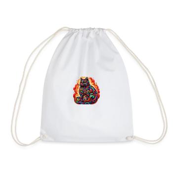 Féline Fantaisie - Sac de sport léger - blanc - Devant