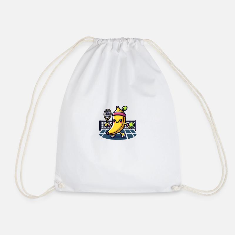 Tennis Banana - Drawstring Bag - white