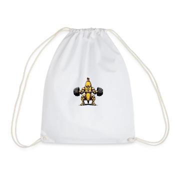 Serious Banana Curling - Drawstring Bag - white - Front