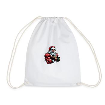 Curling Santa - Turnbeutel - Weiß - Vorne