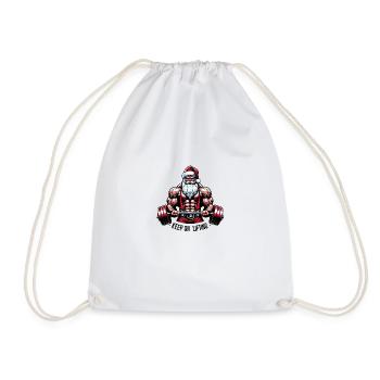 Keep on Lifting Santa Style - Drawstring Bag - white - Front