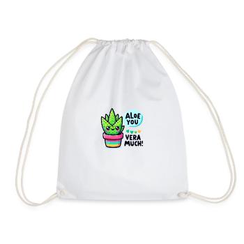 Aloe you vera much - Drawstring Bag - white - Front