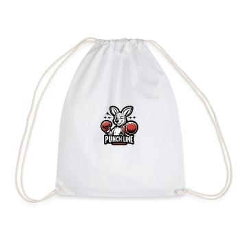Punch Line - Drawstring Bag - white - Front