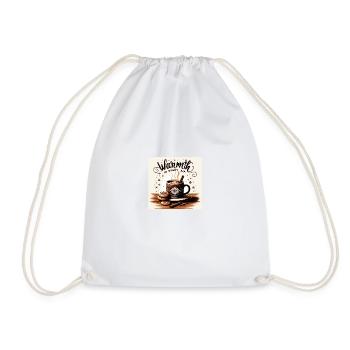 Warmth in every Sip - Drawstring Bag - white - Front