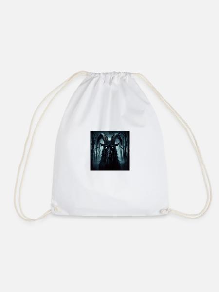 Demon Goat - Drawstring Bag - white