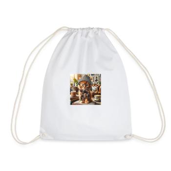 Little cute kitten - Drawstring Bag - white - Front