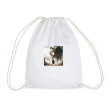The Knight and the Fenrir - Drawstring Bag - white - Front