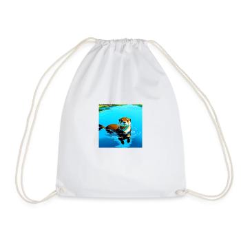 Otter - Turnbeutel - Weiß - Vorne