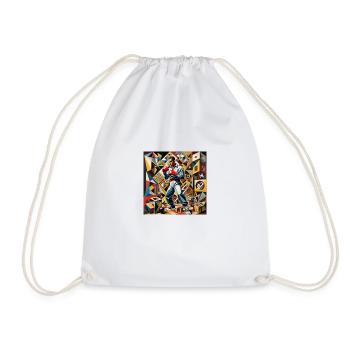 cubism boxing boy - Sac de sport léger - blanc - Devant