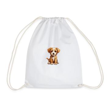 Chien mignon pour bébés et enfants - Sac de sport léger - blanc - Devant
