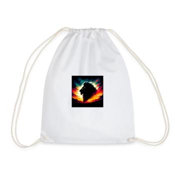 Silhouette Lion - Sac de sport léger - blanc - Devant