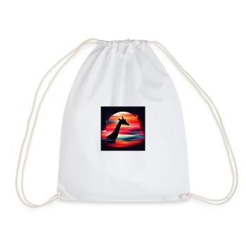 Silhouette Girafe - Sac de sport léger - blanc - Devant