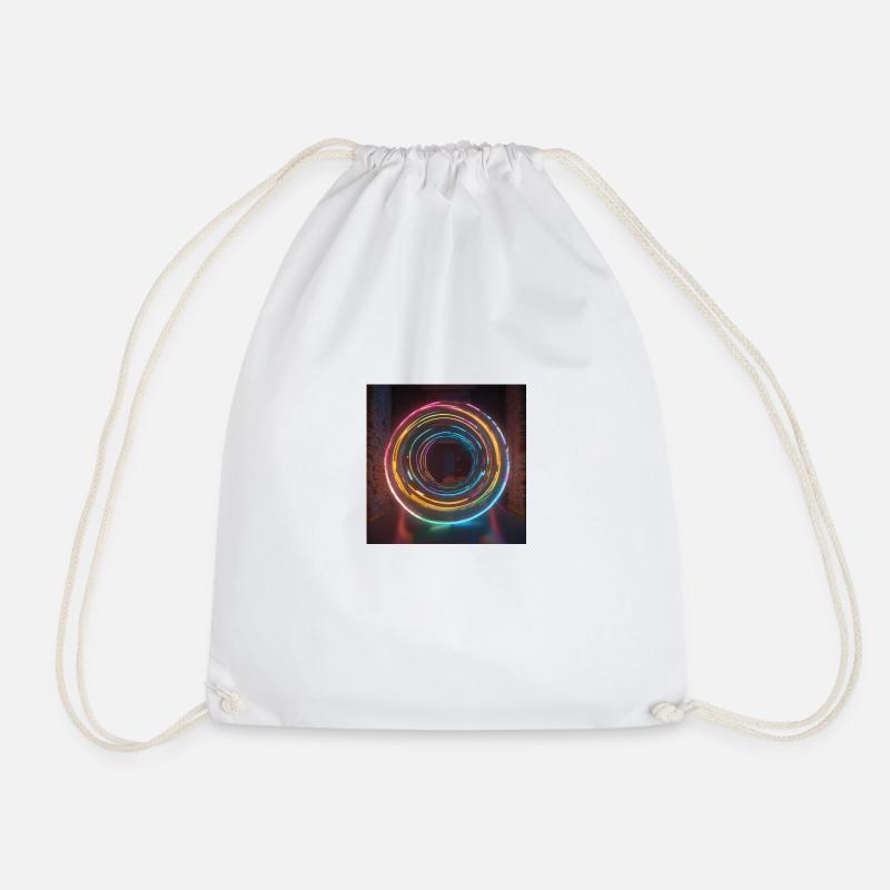 Cercles de néons - Sac de sport léger - blanc