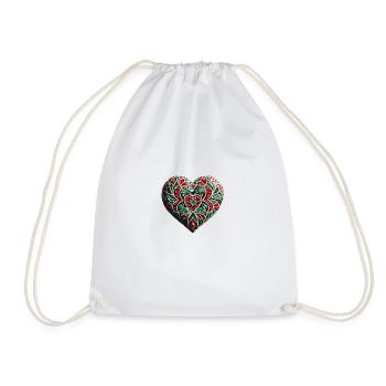 Maroc coeur art mural traditionnel - Sac de sport léger - blanc - Devant