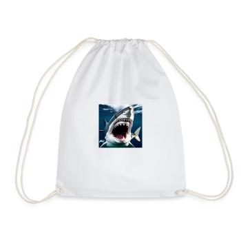 Shark - Turnbeutel - Weiß - Vorne
