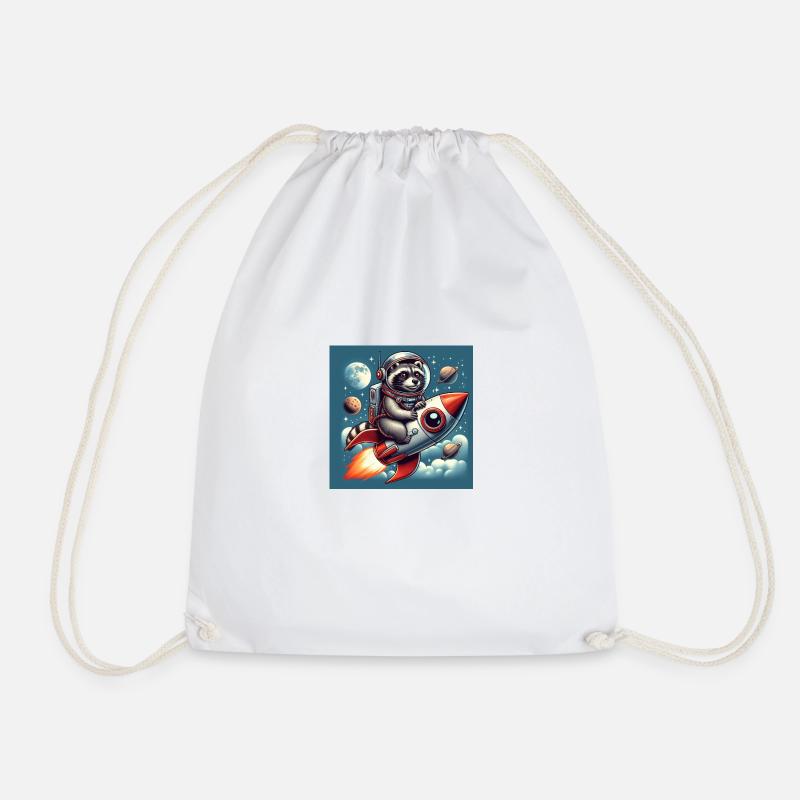 Rocket Raccoon - Drawstring Bag - white