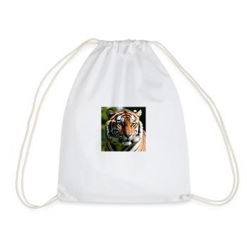 Tiger Motiv, Tigerblick - Turnbeutel - Weiß - Vorne