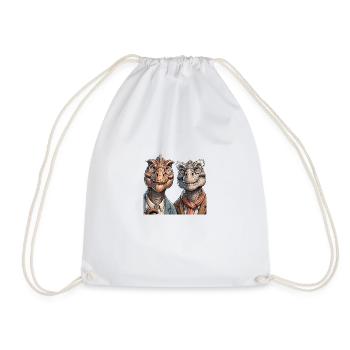 Senior Dino - Drawstring Bag - white - Front