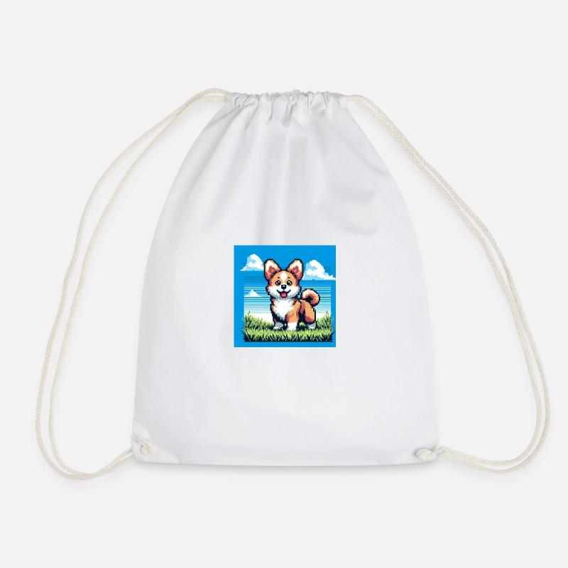 Lustiger Hund - Turnbeutel - Weiß
