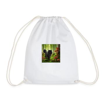 Mystic Cat Good Luck - Drawstring Bag - white - Front