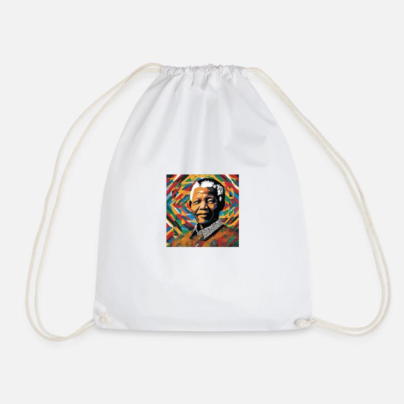 Mandela's Legacy: A Legacy in Colour - Drawstring Bag - white