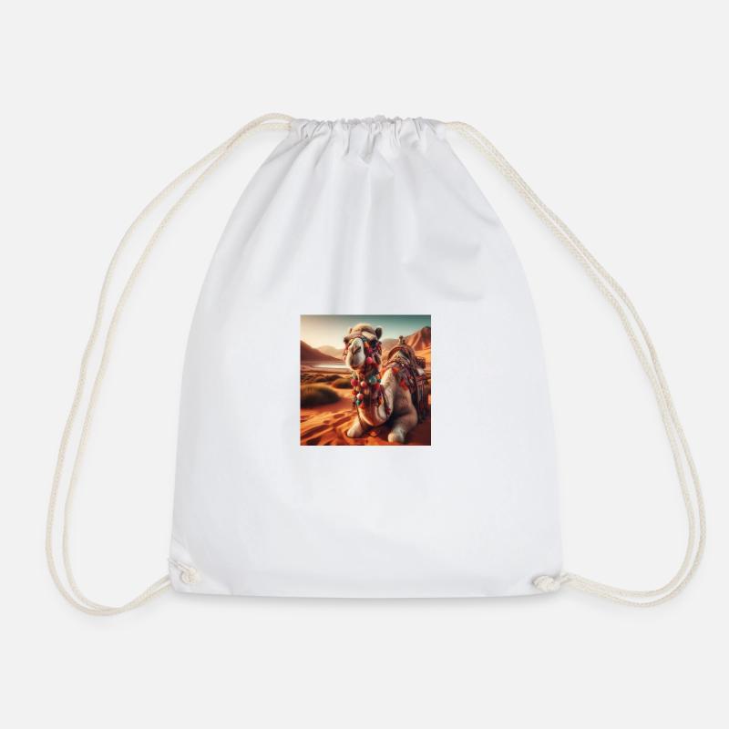 camel in a desert A1 - Sac de sport léger - blanc