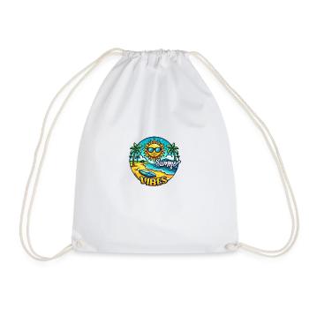 Tropical Summer Vibes - Drawstring Bag - white - Front