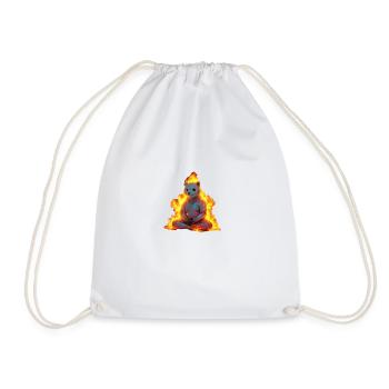 Panda méditant - Sac de sport léger - blanc - Devant