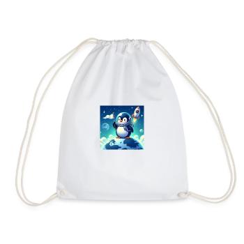 Pingouin dans l’espace - Sac de sport léger - blanc - Devant