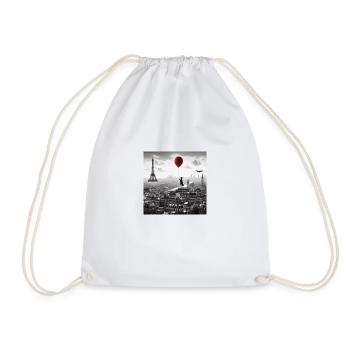 Paris with its head in the clouds - Drawstring Bag - white - Front