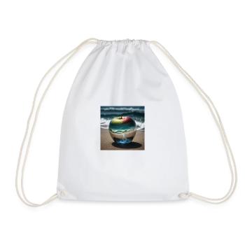 apple - Drawstring Bag - white - Front