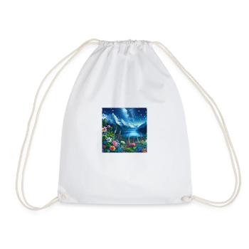 Starry Night on Alpine Garden n°2 - Drawstring Bag - white - Front