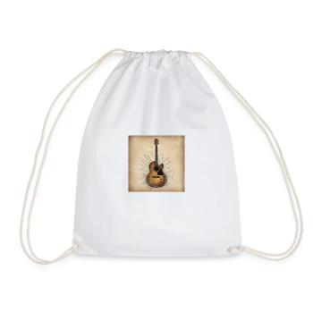 distressed graphic of an iconic musical instrument - Sac de sport léger - blanc - Devant