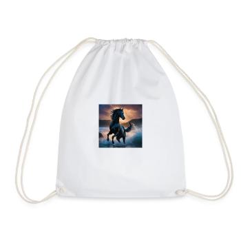 Horse - Drawstring Bag - white - Front