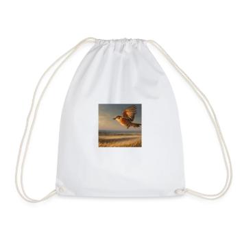 Bird - Drawstring Bag - white - Front