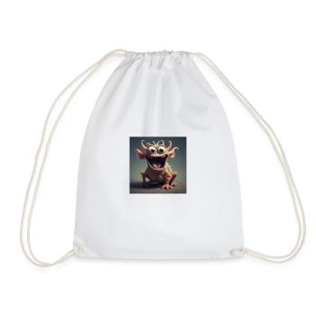 Cheerful Creature - Drawstring Bag - white - Front
