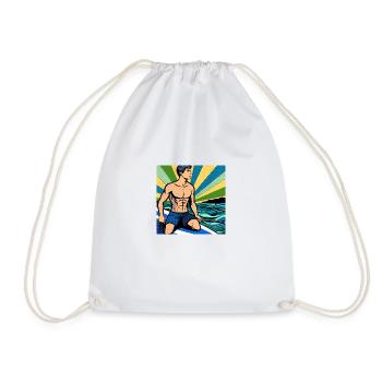 Aventure sur les vagues - Sac de sport léger - blanc - Devant