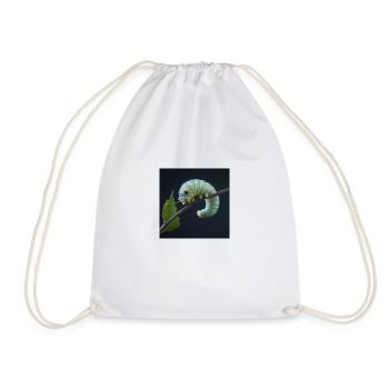 pigpiglet a expressive inchworm - Drawstring Bag - white - Front